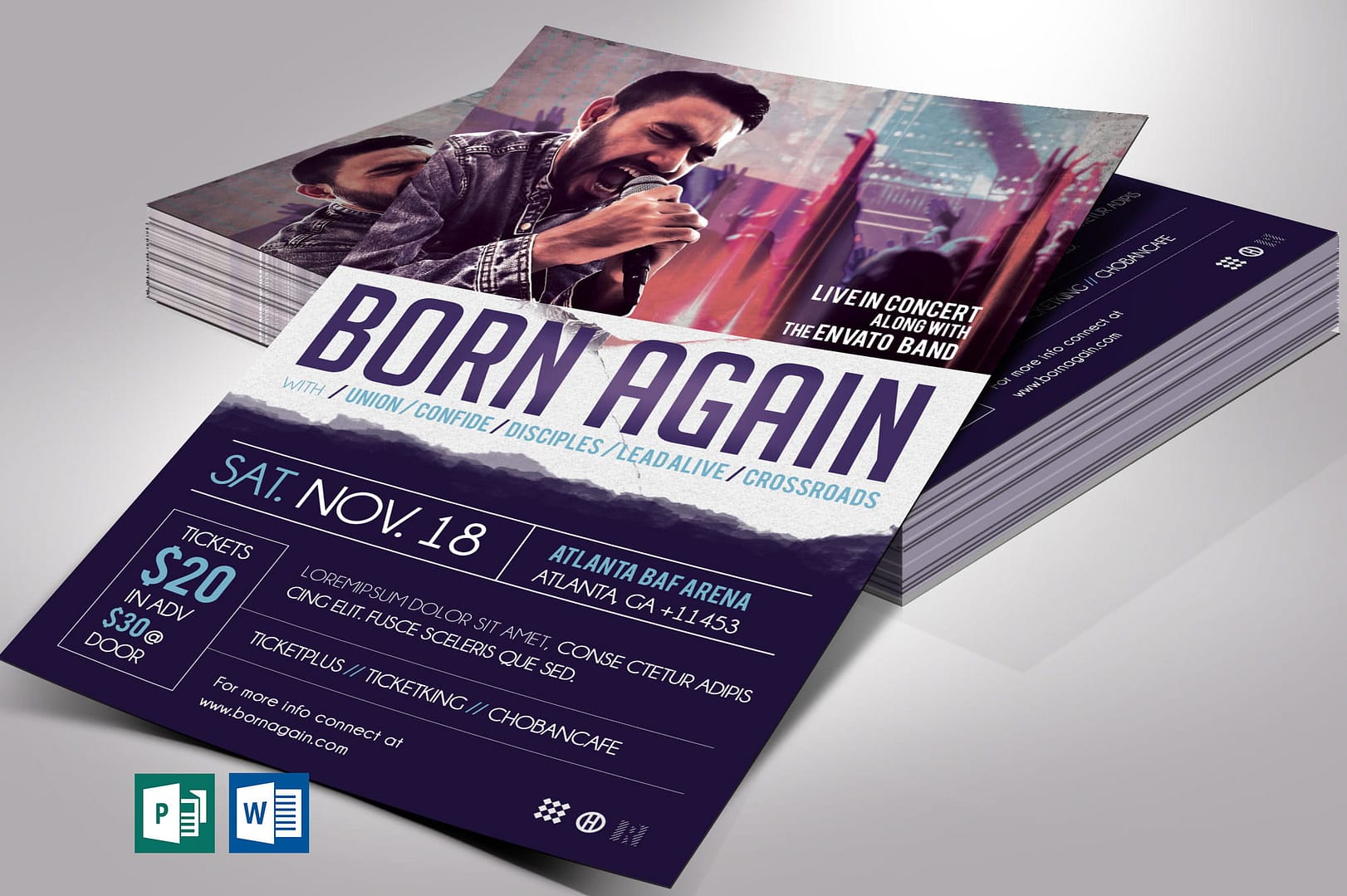 Gospel Rock Band Concert Flyer Word Publisher Template post thumbnail image