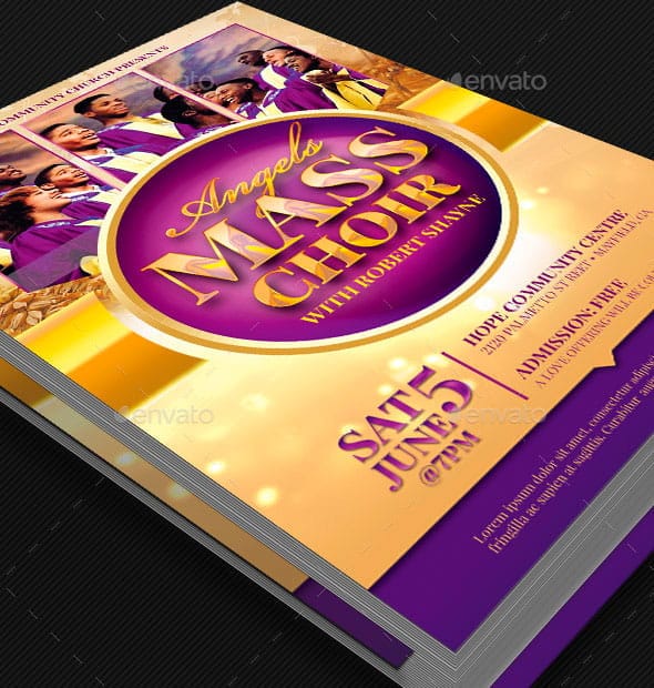 Mass Choir Concert Flyer Template