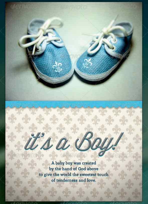 Classic Baby Shower Flyer Template