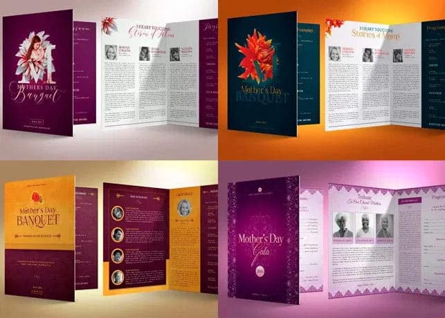 Mothers Day Banquet Program Templates