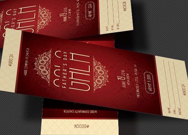 Fathers Day Gala Ticket Template