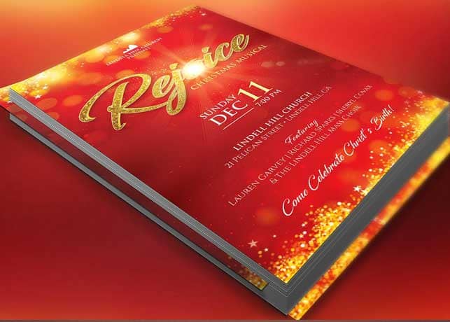 Rejoice Christmas Flyer Poster Template