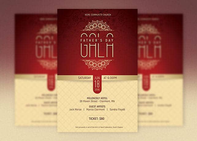 Fathers Day Flyer Poster Template