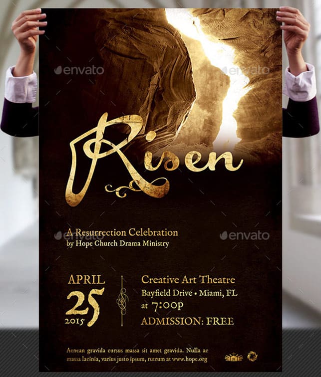 Risen Church Flyer and Poster Template