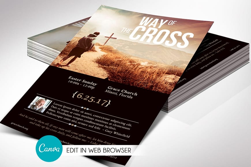 Cross Way Flyer Canva Templat